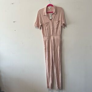 Skin Worldwide Fortune Jumpsuit In Putty Pink NWT Size 1